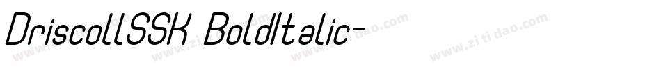 DriscollSSK BoldItalic字体转换